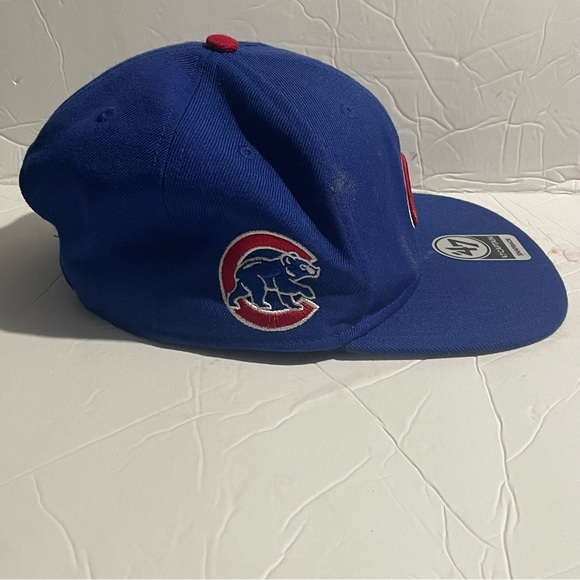 ‘47 Brand Captain Snapback Cubs Blue And Red Fuzzy One Size Fits All Unisex Hat - Picture 4 of 6